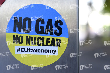 Protest zur EU-Taxonomie in Straßburg