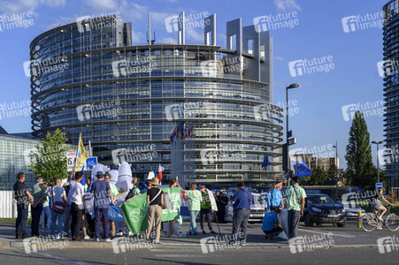 Demo für die EU-Taxonomie Verordnung in Straßburg