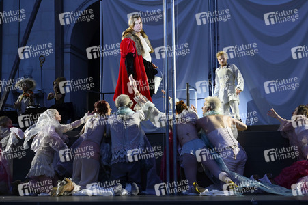 Theaterprobe 'Jedermann - Das Spiel vom Sterben des reichen Mannes' in Salzburg