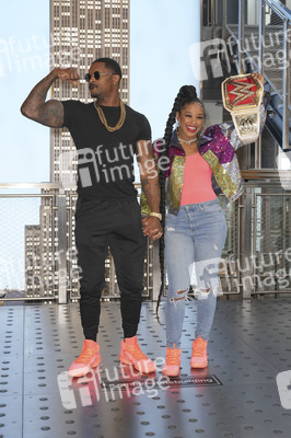 Fototermin mit Bianca Belair und Montez Ford in New York