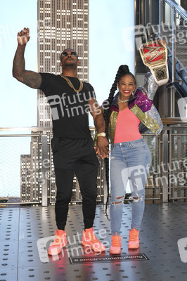 Fototermin mit Bianca Belair und Montez Ford in New York