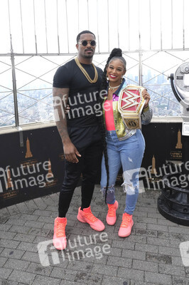 Fototermin mit Bianca Belair und Montez Ford in New York