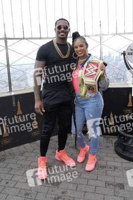 Fototermin mit Bianca Belair und Montez Ford in New York