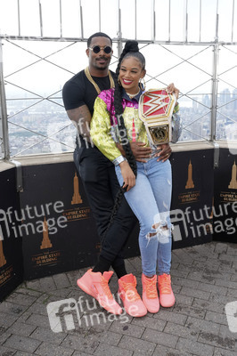 Fototermin mit Bianca Belair und Montez Ford in New York