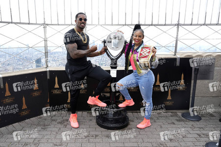Fototermin mit Bianca Belair und Montez Ford in New York