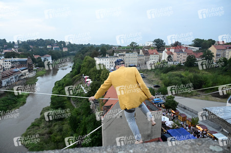 Hochseilshow von Ruben Langer in Görlitz