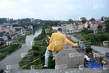 Hochseilshow von Ruben Langer in Görlitz
