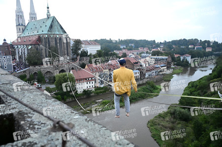 Hochseilshow von Ruben Langer in Görlitz