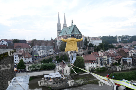 Hochseilshow von Ruben Langer in Görlitz