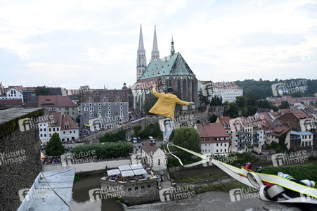 Hochseilshow von Ruben Langer in Görlitz