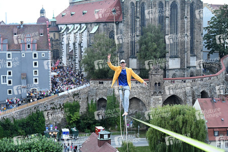 Hochseilshow von Ruben Langer in Görlitz