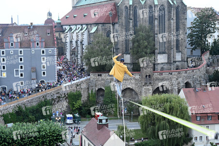 Hochseilshow von Ruben Langer in Görlitz