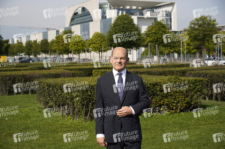 Enthüllung der Wachsfigur von Olaf Scholz in Berlin
