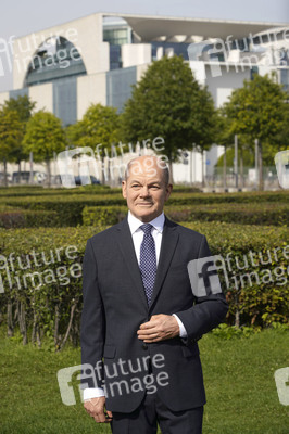 Enthüllung der Wachsfigur von Olaf Scholz in Berlin