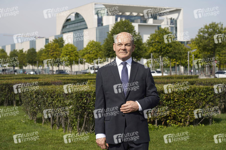 Enthüllung der Wachsfigur von Olaf Scholz in Berlin