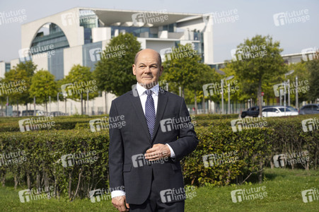 Enthüllung der Wachsfigur von Olaf Scholz in Berlin