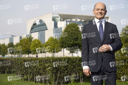 Enthüllung der Wachsfigur von Olaf Scholz in Berlin