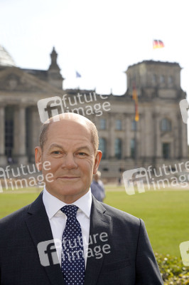 Enthüllung der Wachsfigur von Olaf Scholz in Berlin