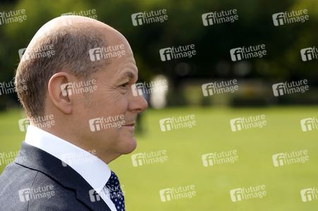 Enthüllung der Wachsfigur von Olaf Scholz in Berlin