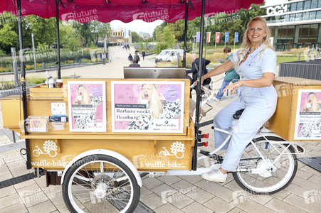 Pressetermin mit Barbara Schöneberger in Hamburg