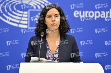 Pressebriefing der Fraktion Die Linke im EU-Parlament in Straßburg