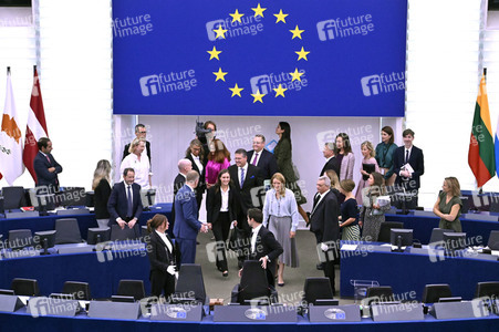 Rede von Sanna Marin im EU-Parlament in Straßburg