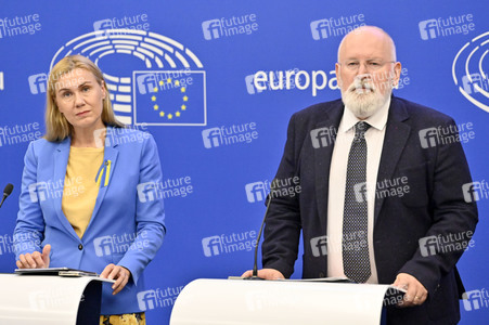 Pressekonferenz zu erneuerbaren Energien im EU-Parlament in Straßburg