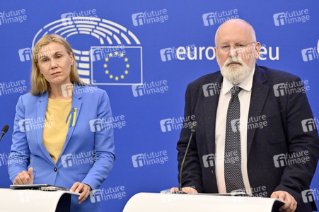Pressekonferenz zu erneuerbaren Energien im EU-Parlament in Straßburg