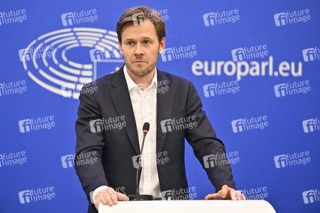 Pressekonferenz zu der Überarbeitung der Energieeffizienzrichtlinie im EU-Parlament in Straßburg