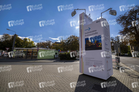 Aufbau für den Tag der Deutschen Einheit 2022 in Erfurt