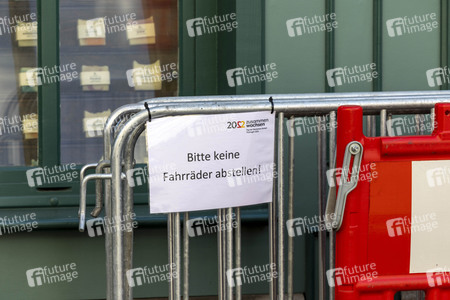 Aufbau für den Tag der Deutschen Einheit 2022 in Erfurt