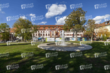 Aufbau für den Tag der Deutschen Einheit 2022 in Erfurt