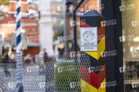 Aufbau für den Tag der Deutschen Einheit 2022 in Erfurt