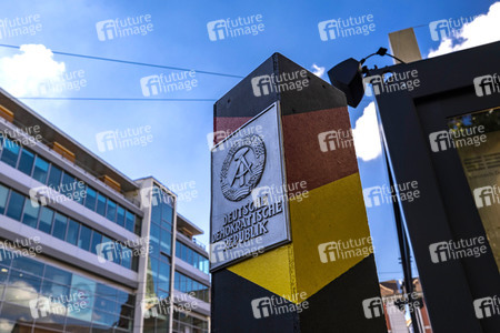 Aufbau für den Tag der Deutschen Einheit 2022 in Erfurt