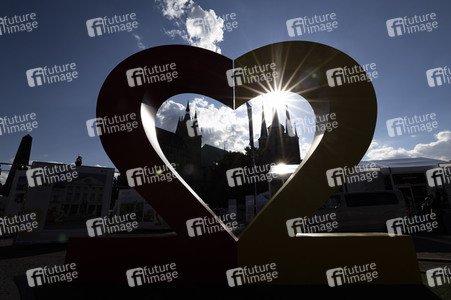 Aufbau für den Tag der Deutschen Einheit 2022 in Erfurt