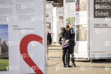 Aufbau für den Tag der Deutschen Einheit 2022 in Erfurt