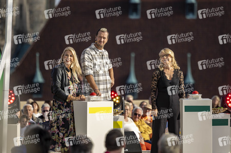 Aufbau für den Tag der Deutschen Einheit 2022 in Erfurt