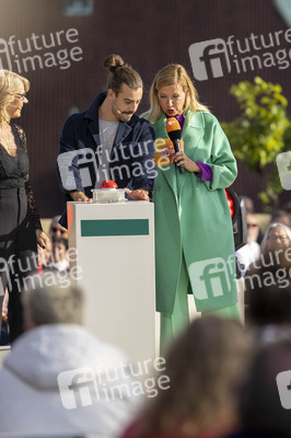 Aufbau für den Tag der Deutschen Einheit 2022 in Erfurt