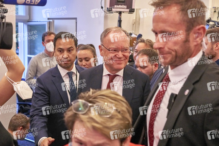 Wahlabend der niedersächsischen Landtagswahl 2022 in Hannover