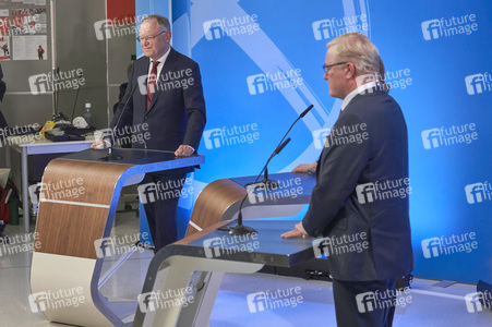 Wahlabend der niedersächsischen Landtagswahl 2022 in Hannover
