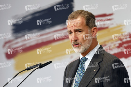 Bundespräsident Steinmeier und König Felipe VI. beim Deutsch-Spanischen Forum in Berlin