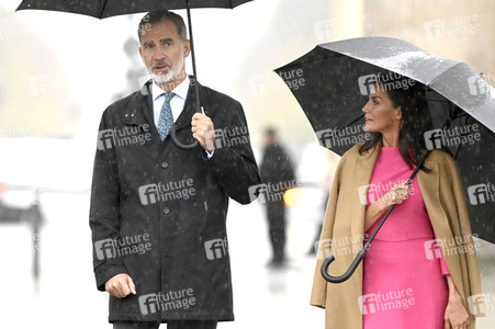 König Felipe VI. und Königin Letizia von Spanien am Brandenburger Tor in Berlin