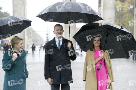 König Felipe VI. und Königin Letizia von Spanien am Brandenburger Tor in Berlin