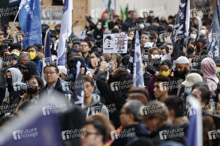 Protest gegen Gewalt an Bob Chan in London