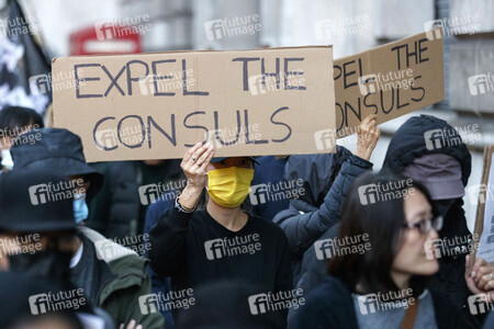 Protest gegen Gewalt an Bob Chan in London