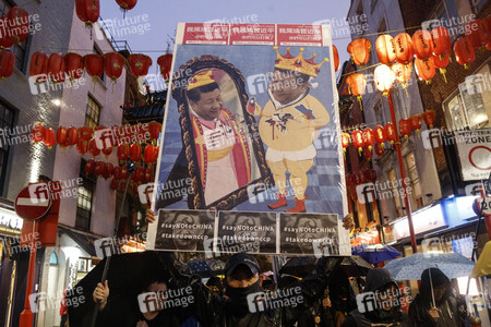 Protest gegen Gewalt an Bob Chan in London