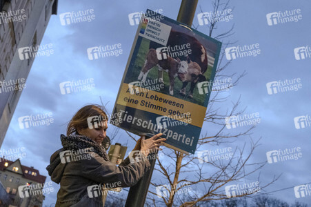 Wahlkampagne zur Wiederholungswahl zum Abgeordnetenhaus in Berlin