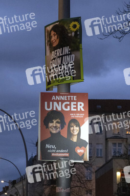 Wahlkampagne zur Wiederholungswahl zum Abgeordnetenhaus in Berlin