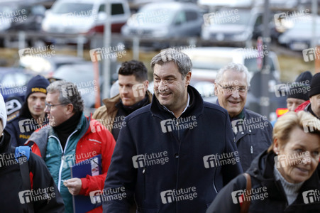 Pressetermin mit Markus Söder auf der Zugspitze in Garmisch-Partenkirchen