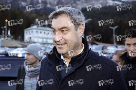 Pressetermin mit Markus Söder auf der Zugspitze in Garmisch-Partenkirchen